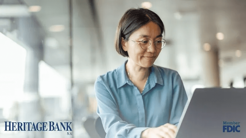 Blog – Passwords woman at her laptop