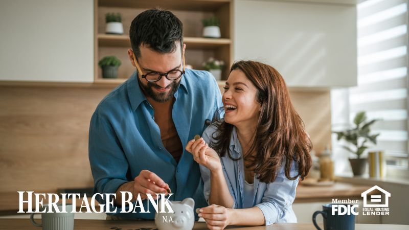 couple saving with a piggy bank