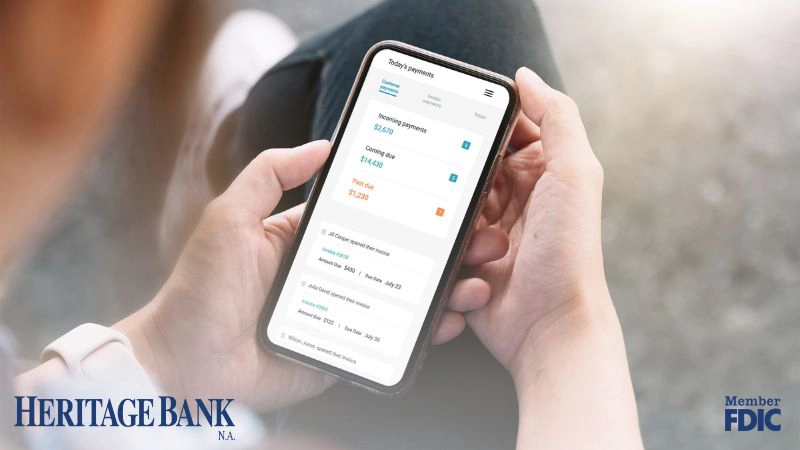 Autobooks payments screen on mobile app